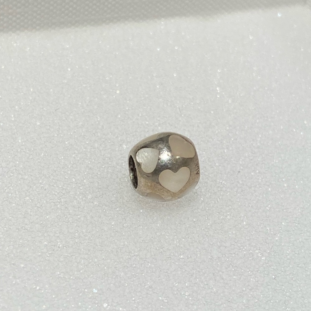 Pandora ~ Pearl Heart Charm